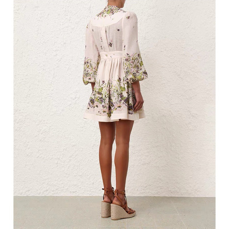 Elegant Spring Floral Short Dress