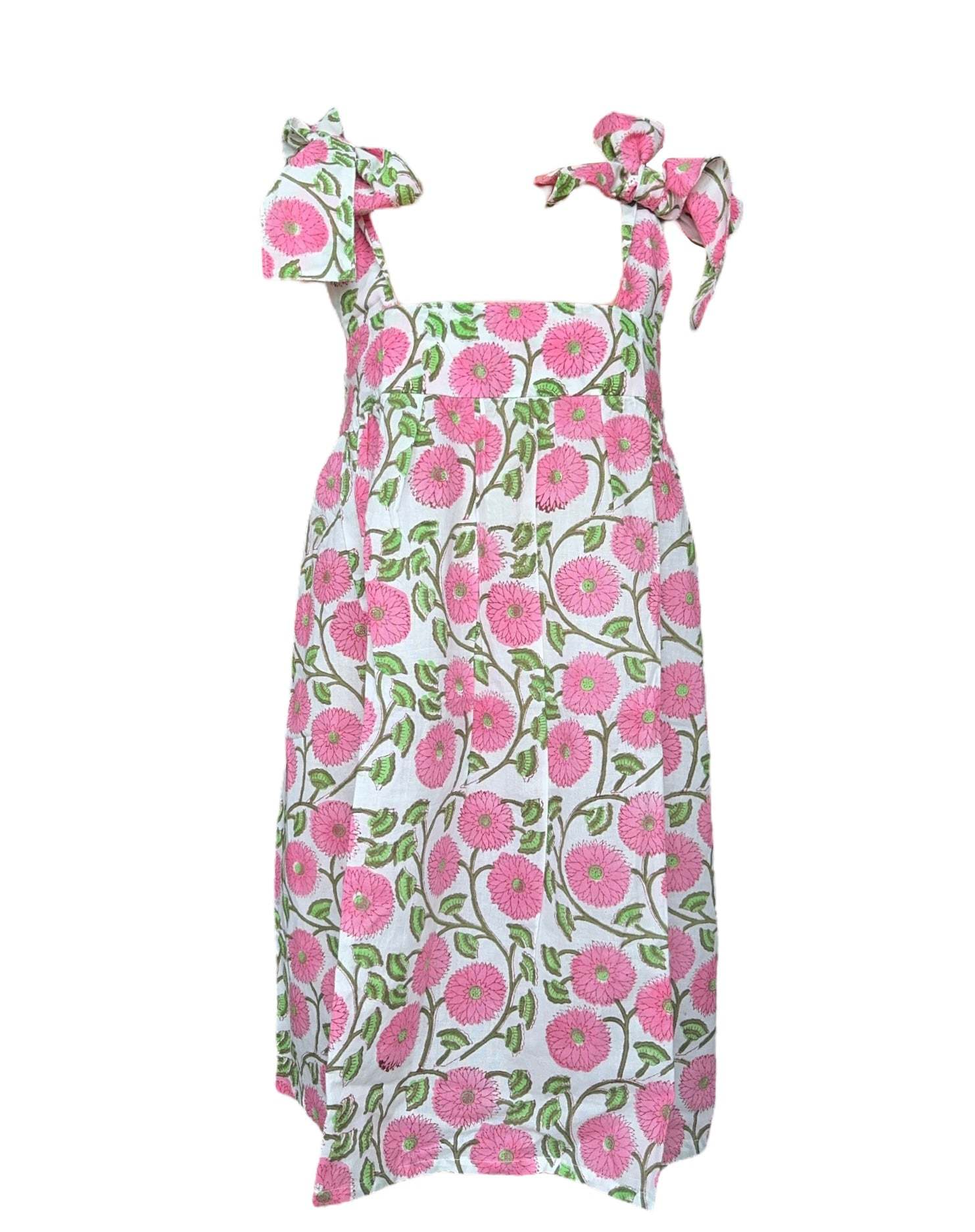 Adorable Printed Lace-Up Dress