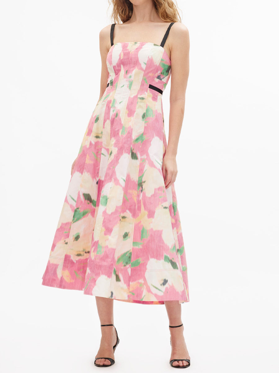 Printed A-line Sling Dress