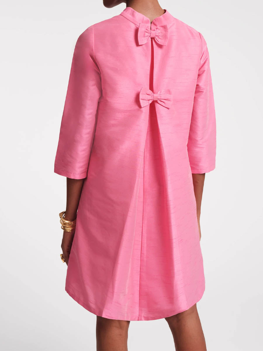 Bow Back Printed Mini Dress