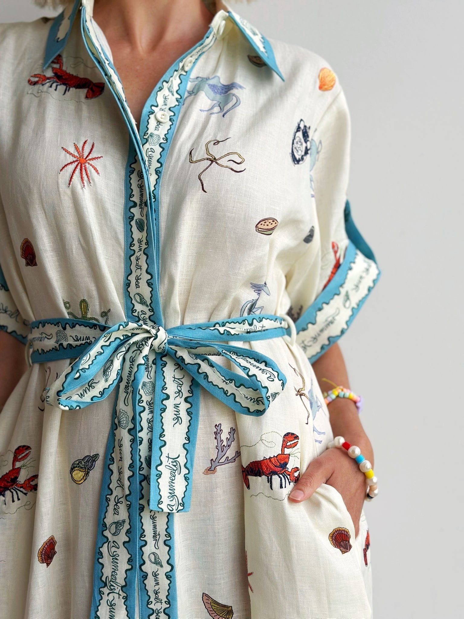 Sandy Embroidered Shirtdress