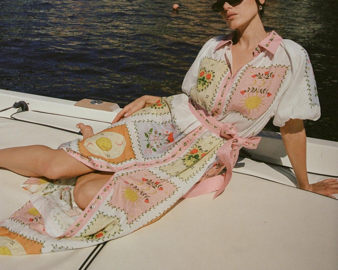 Classic Collar Midi Length Shirt Dress