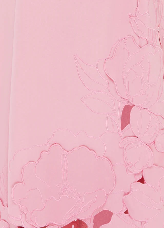 Pink Cream Sleeveless Midi Dress