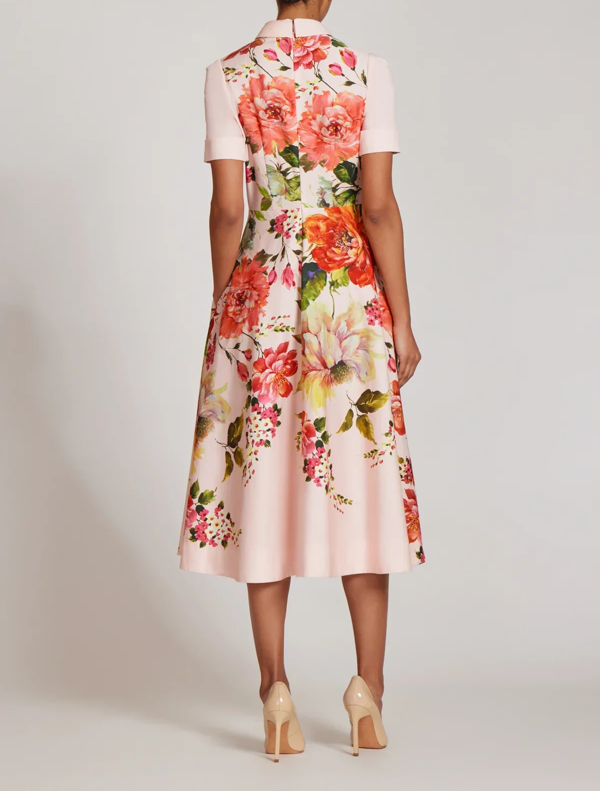 Floral Border Print Shirt Dress