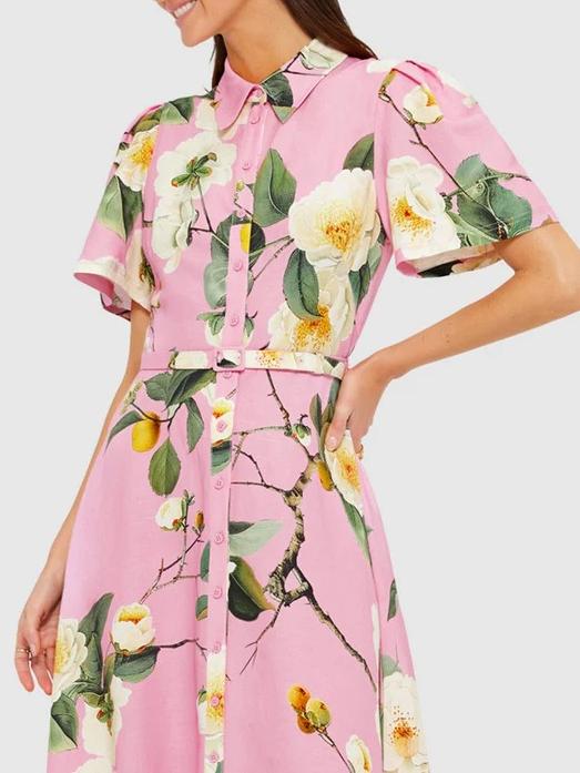 Short Sleeve Midi Dress