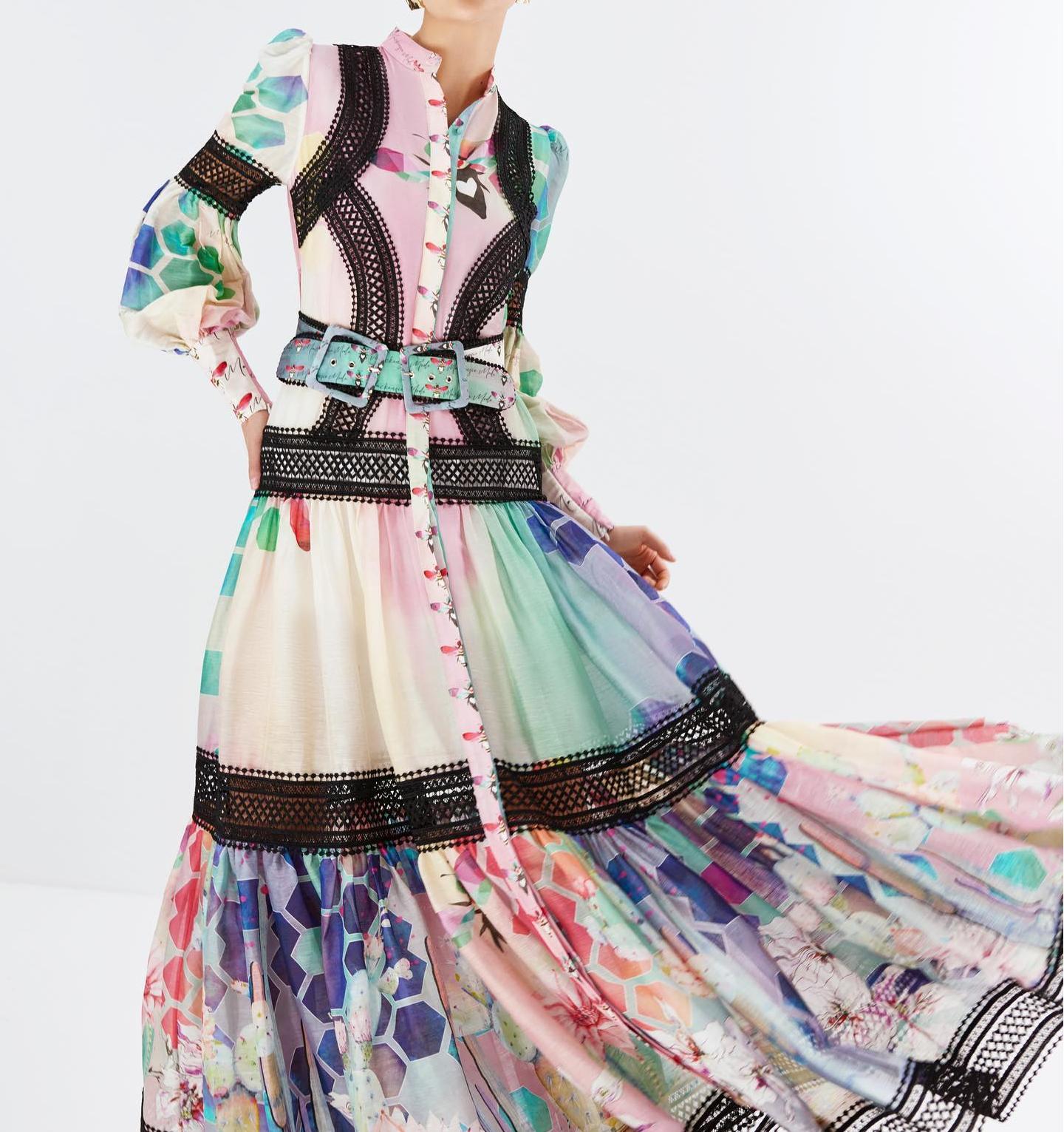 Colorful Tiered Maxi Dress