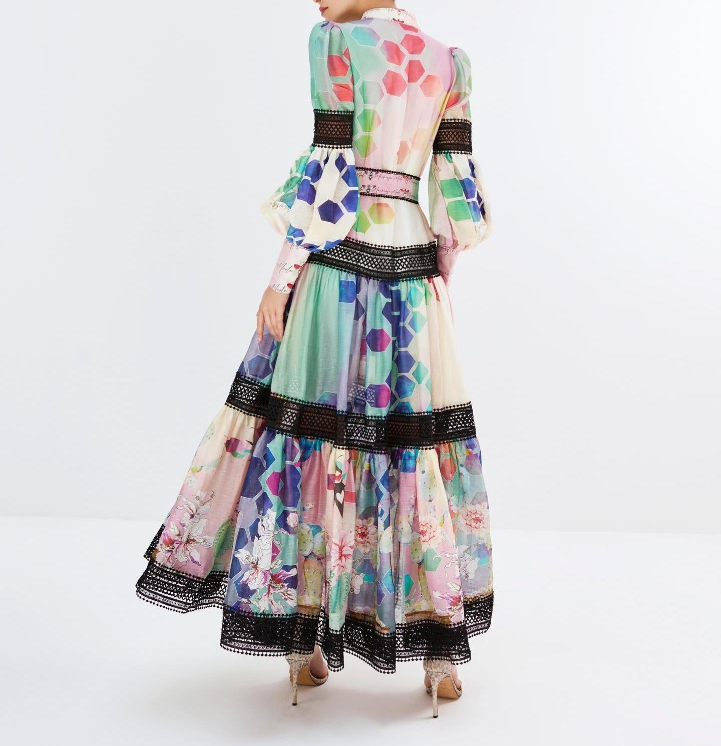 Colorful Tiered Maxi Dress