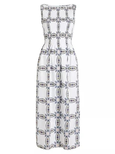 Cosima Black And White Printed Sleeveless Dress