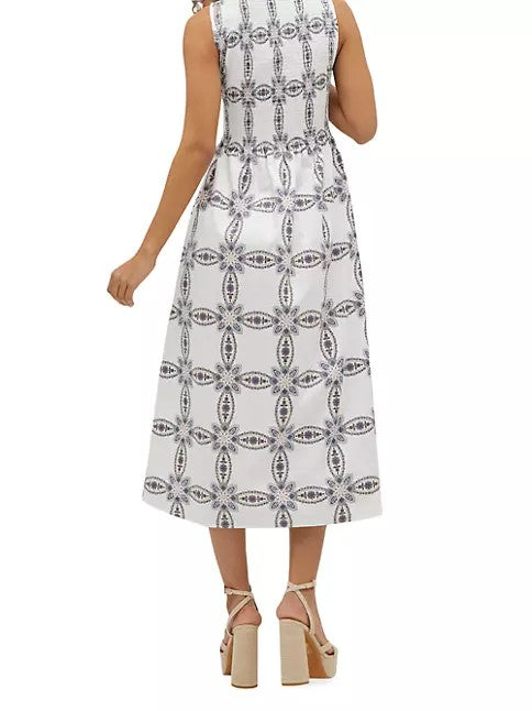 Cosima Black And White Printed Sleeveless Dress