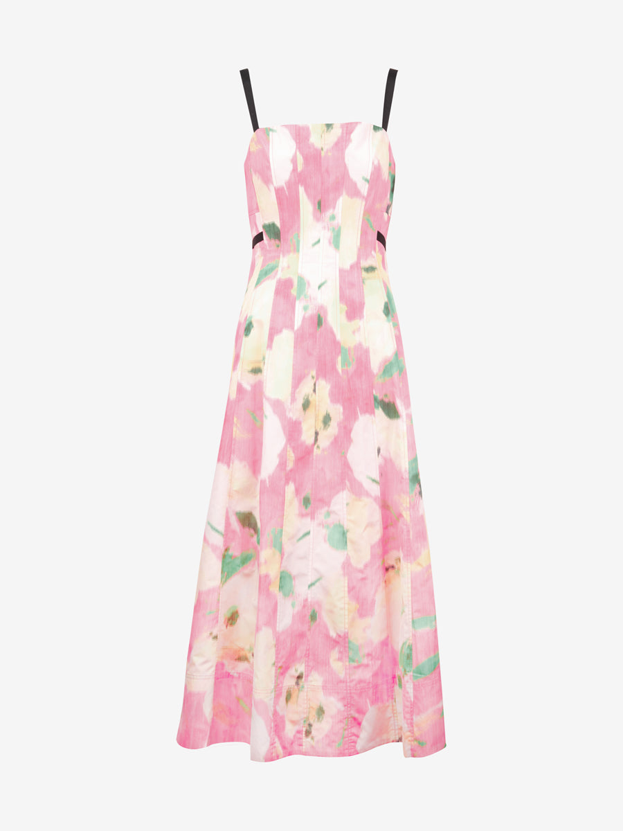 Printed A-line Sling Dress