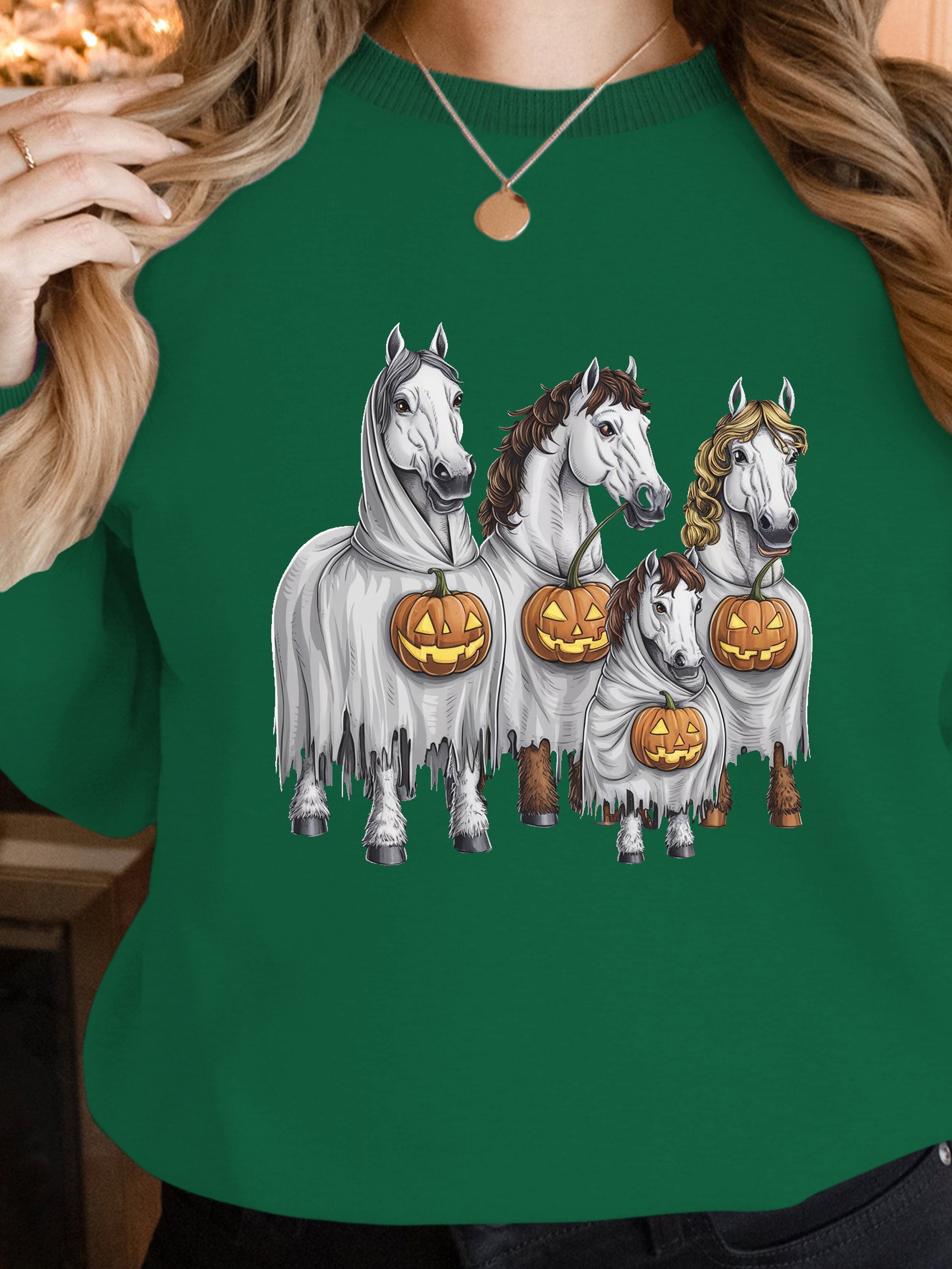 ghostly horses women's sweatshirts