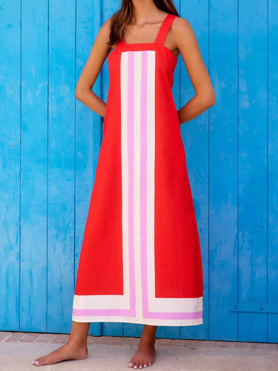 Fab Colorblock Vacation Dress