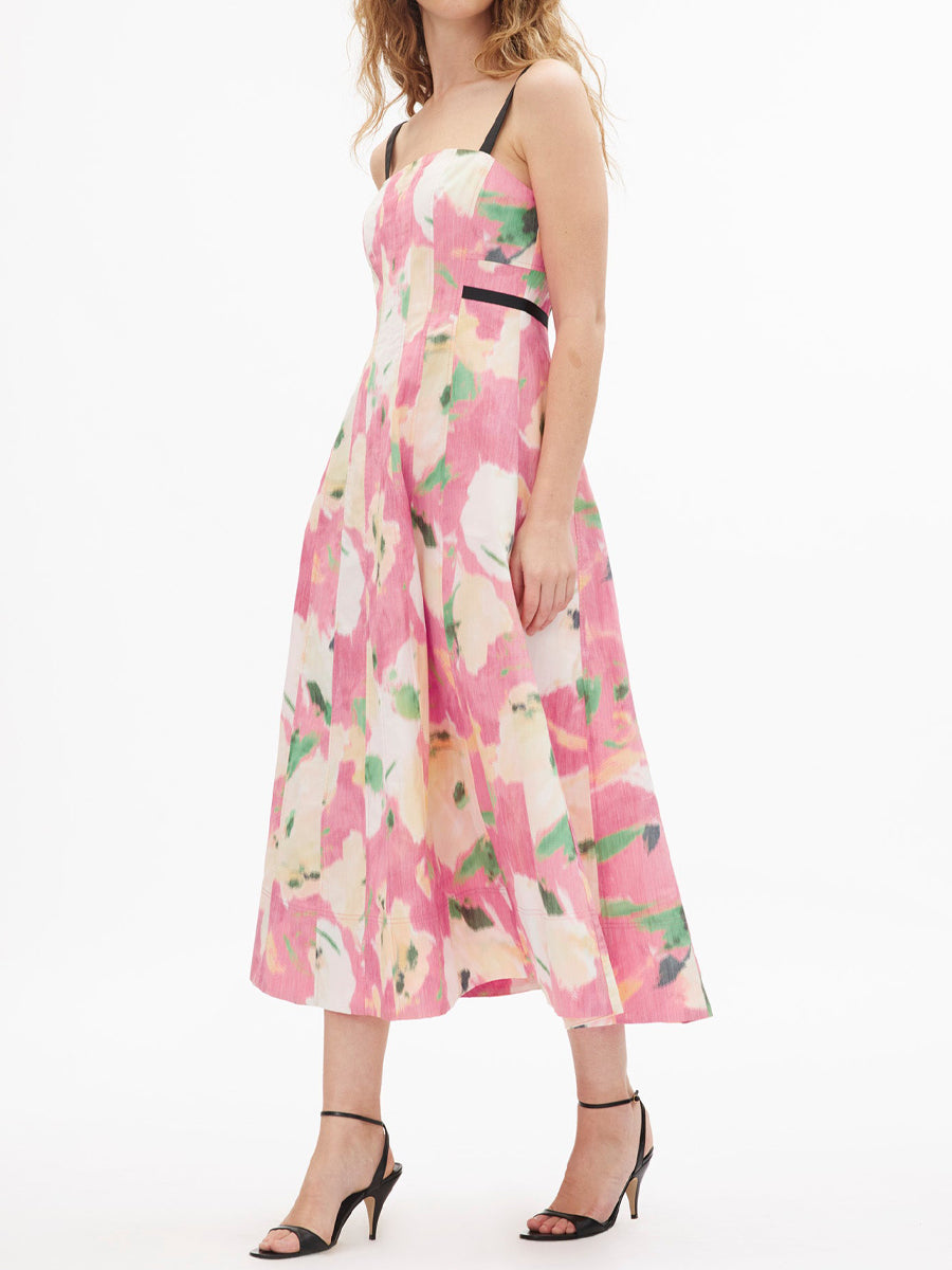 Printed A-line Sling Dress