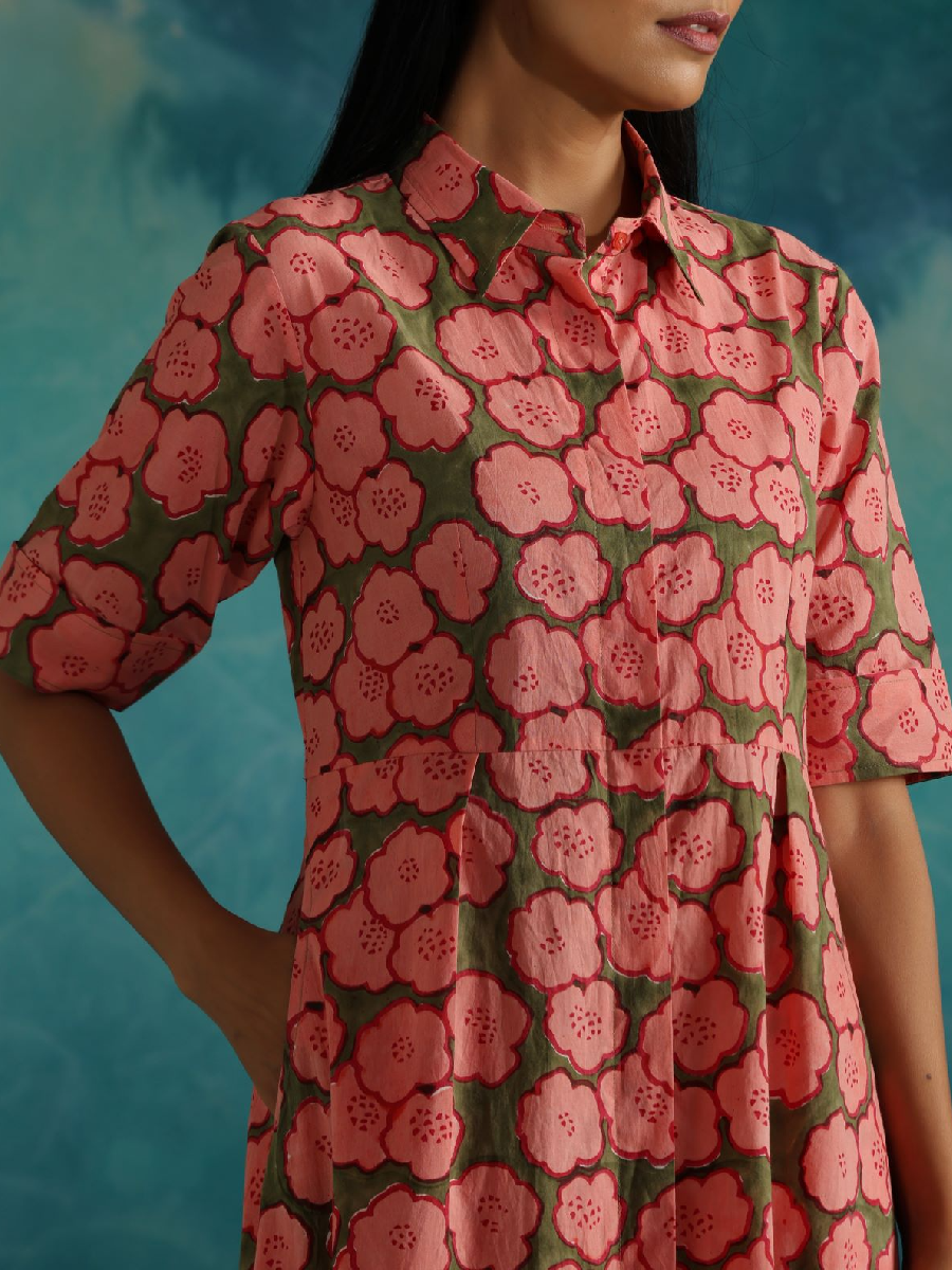 Strawberry Fields- Button Down Dress