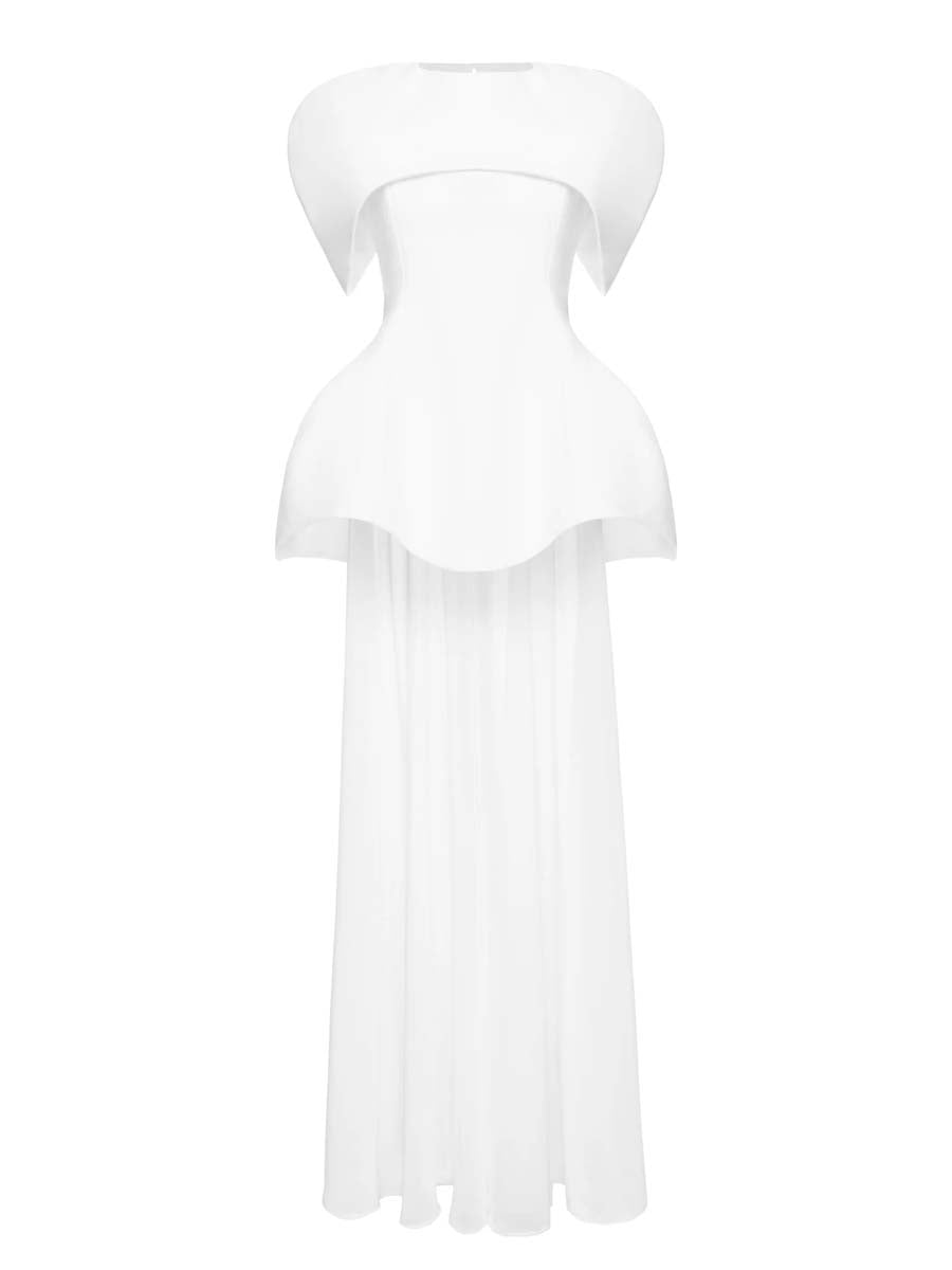 Elegant Slit Hem Two Pieces Dress