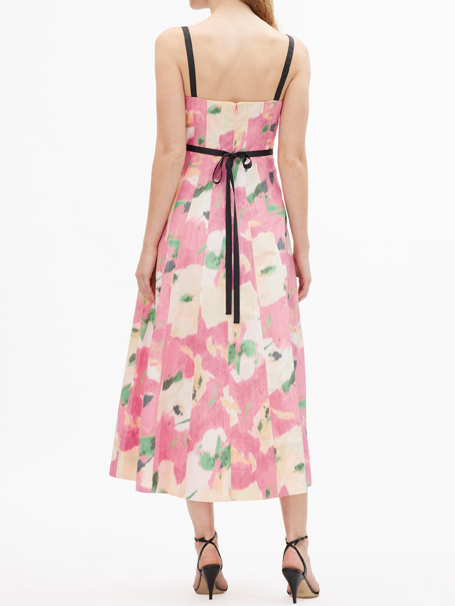 Printed A-line Sling Dress