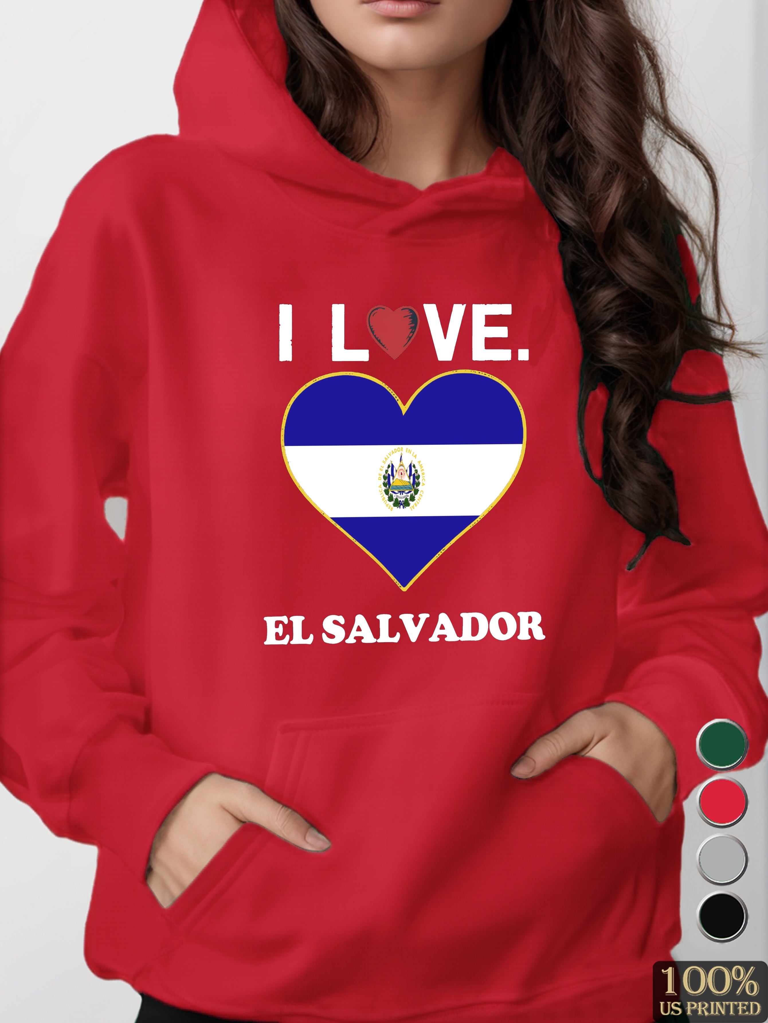 El Salvador women's hooded sweatshirt