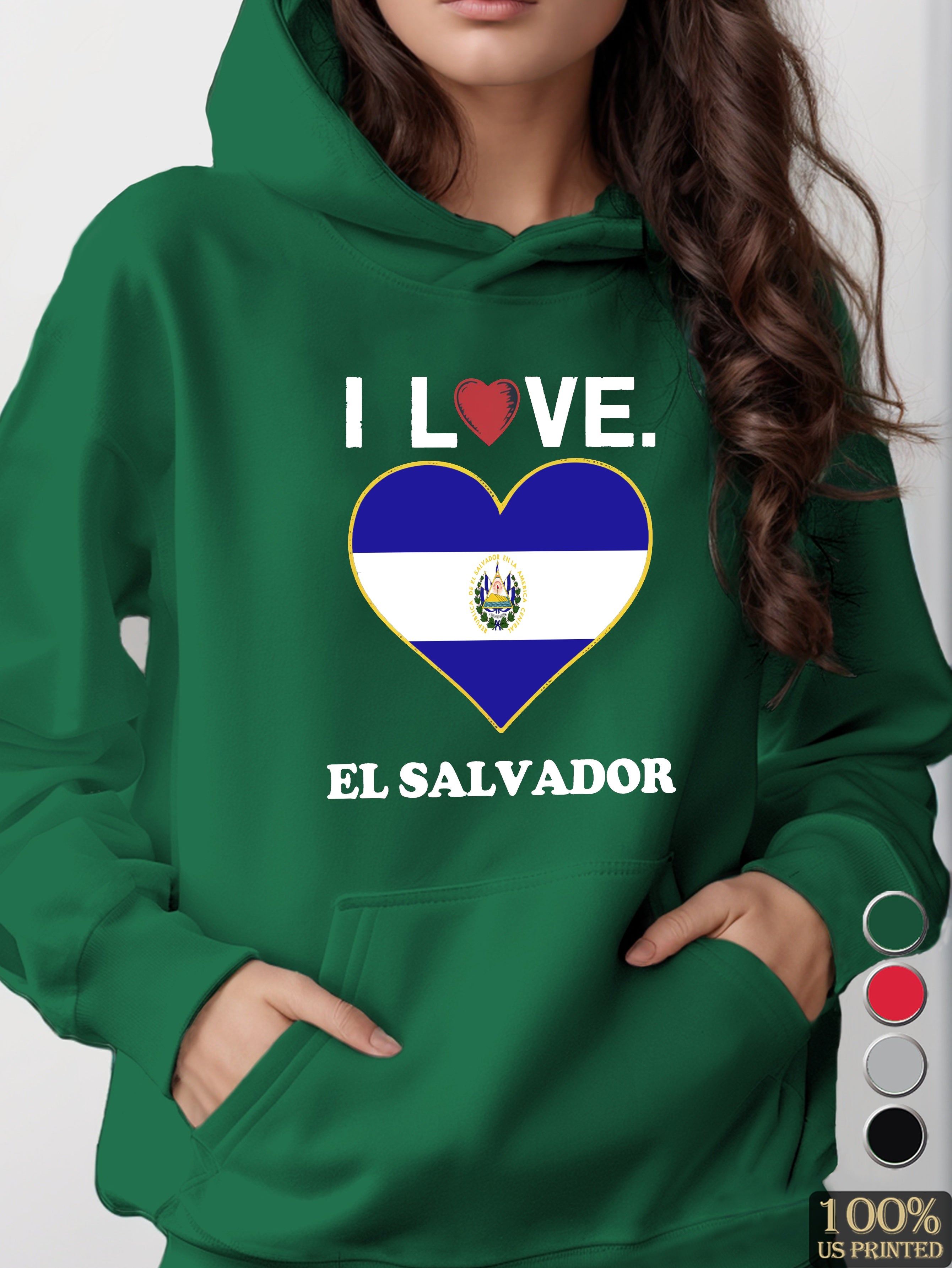 El Salvador women's hooded sweatshirt