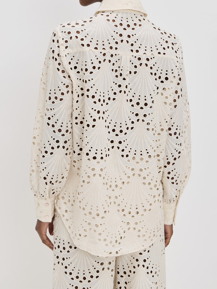 Embroidery Eyelet Two Pieces Set