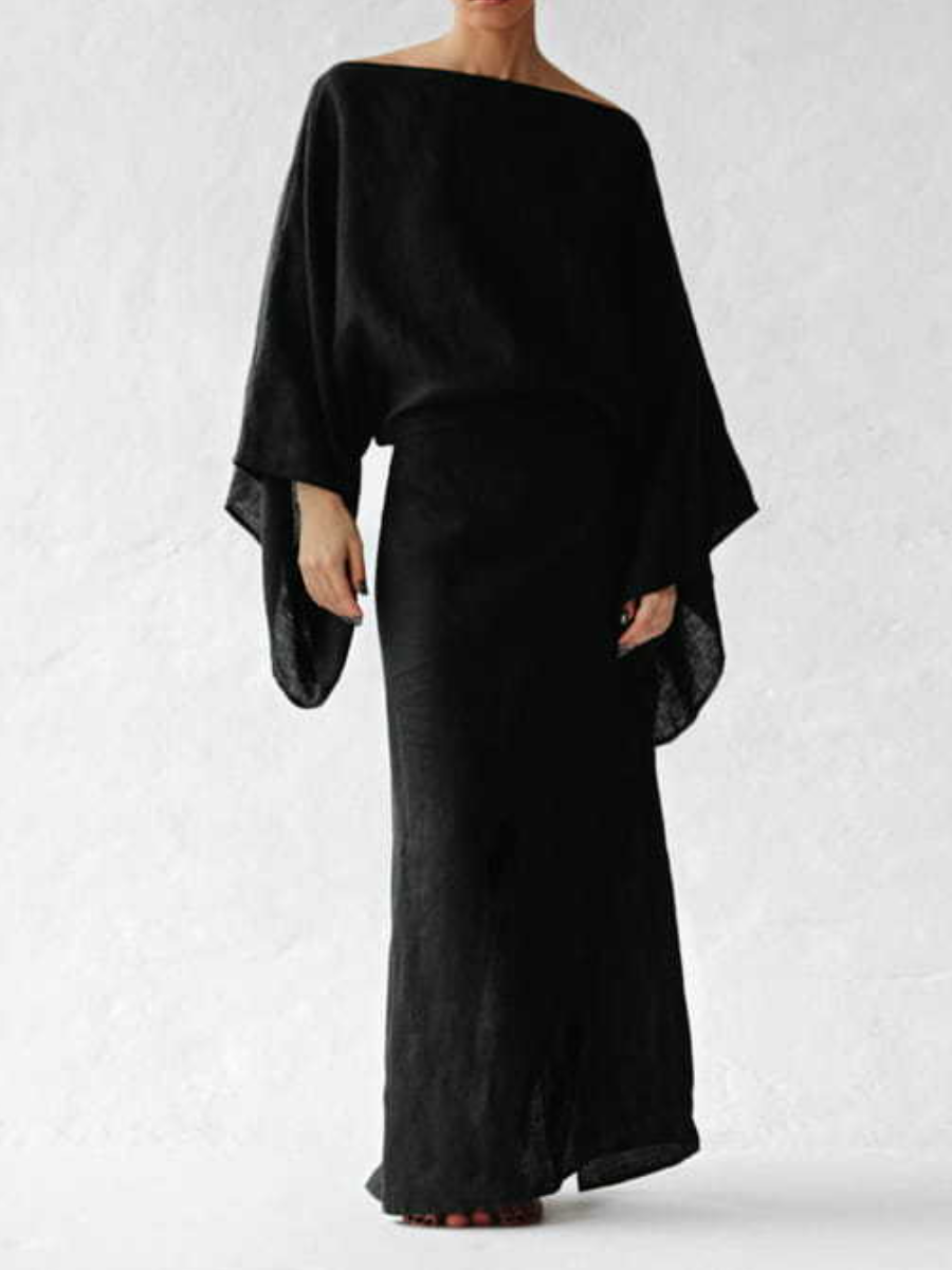 Chic Oversized Linen Maxi Dress