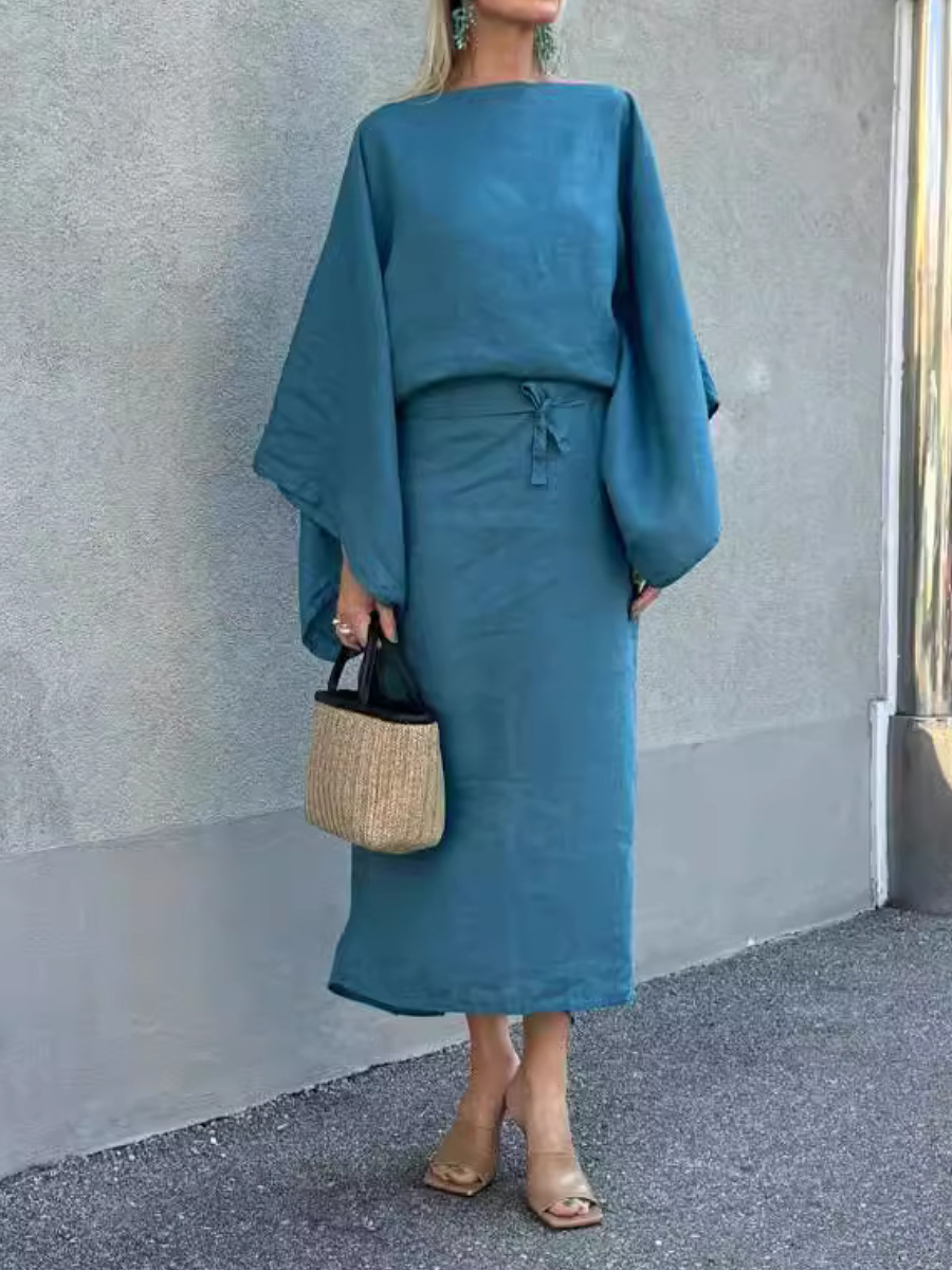 Chic Oversized Linen Maxi Dress