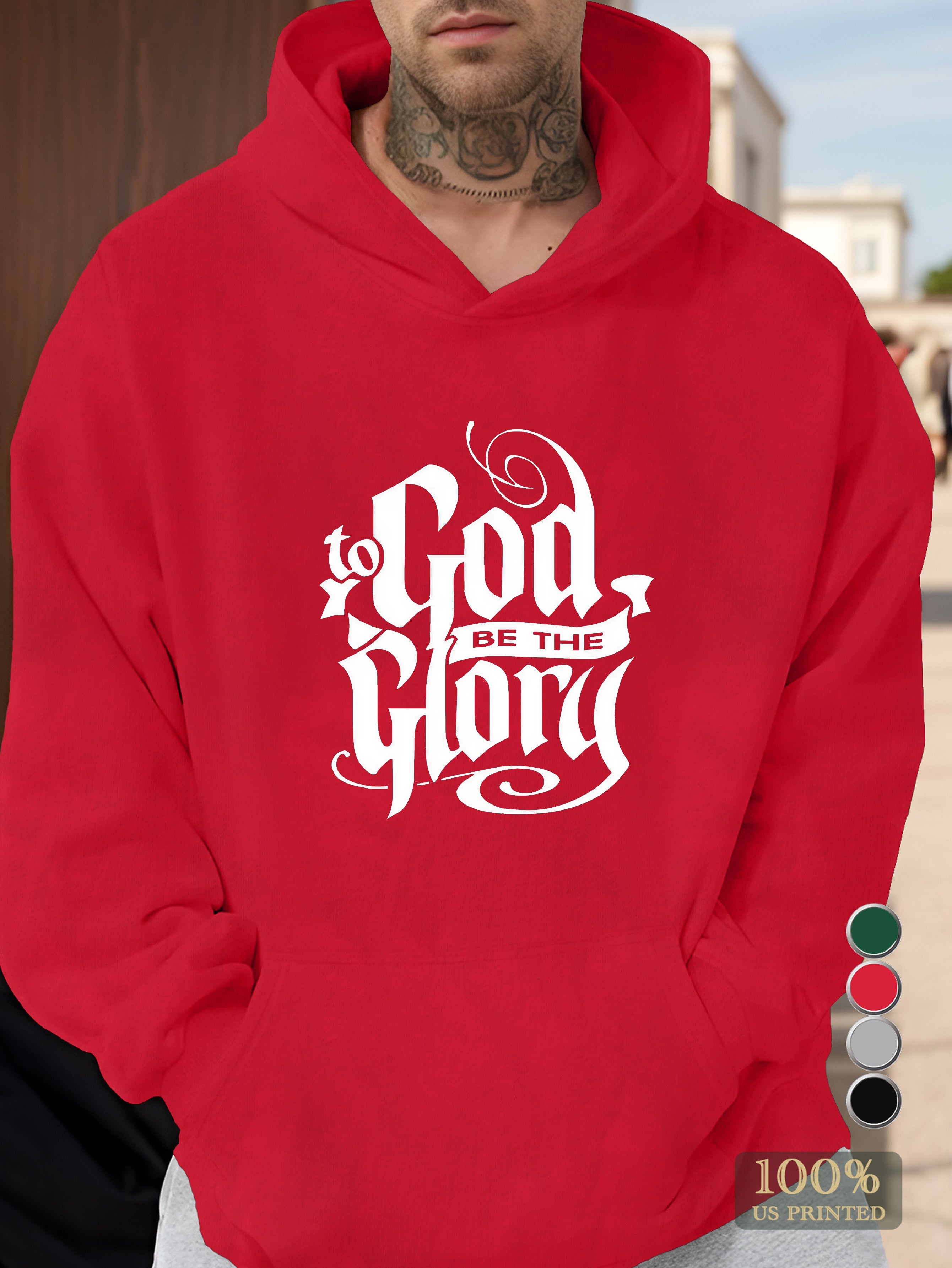 GOD GLORY Men's hooded sweatshirt