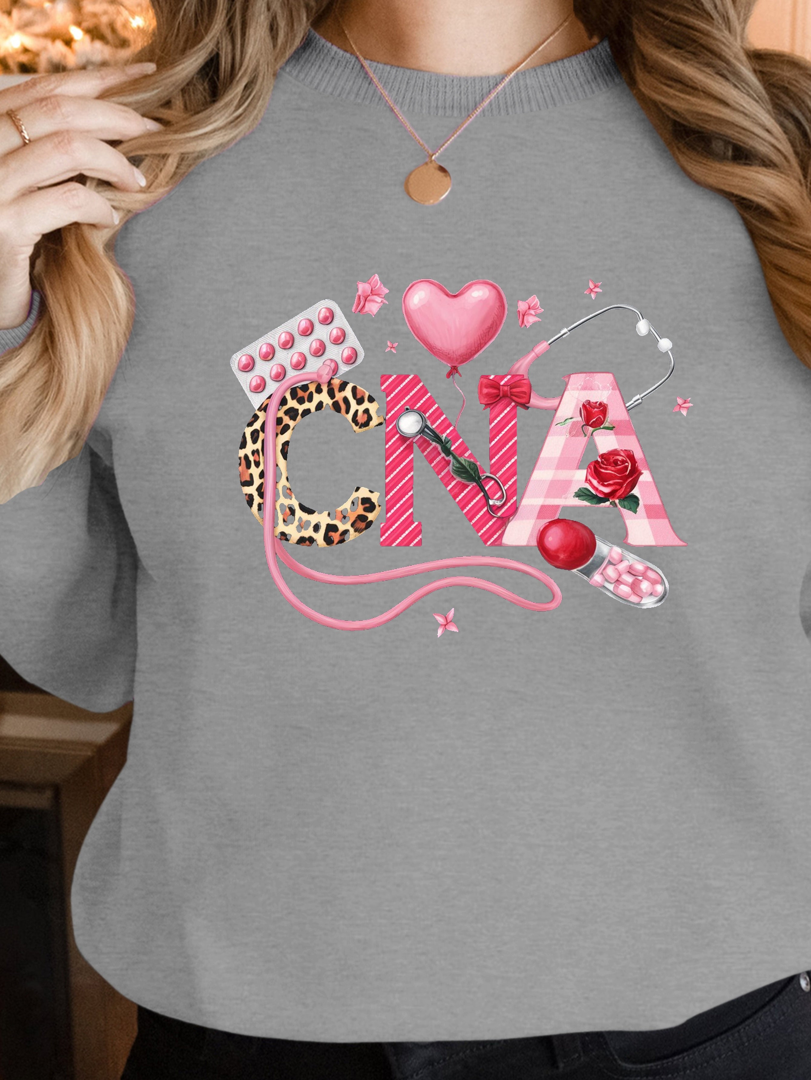 CNA prominently displayed women's sweatshirts