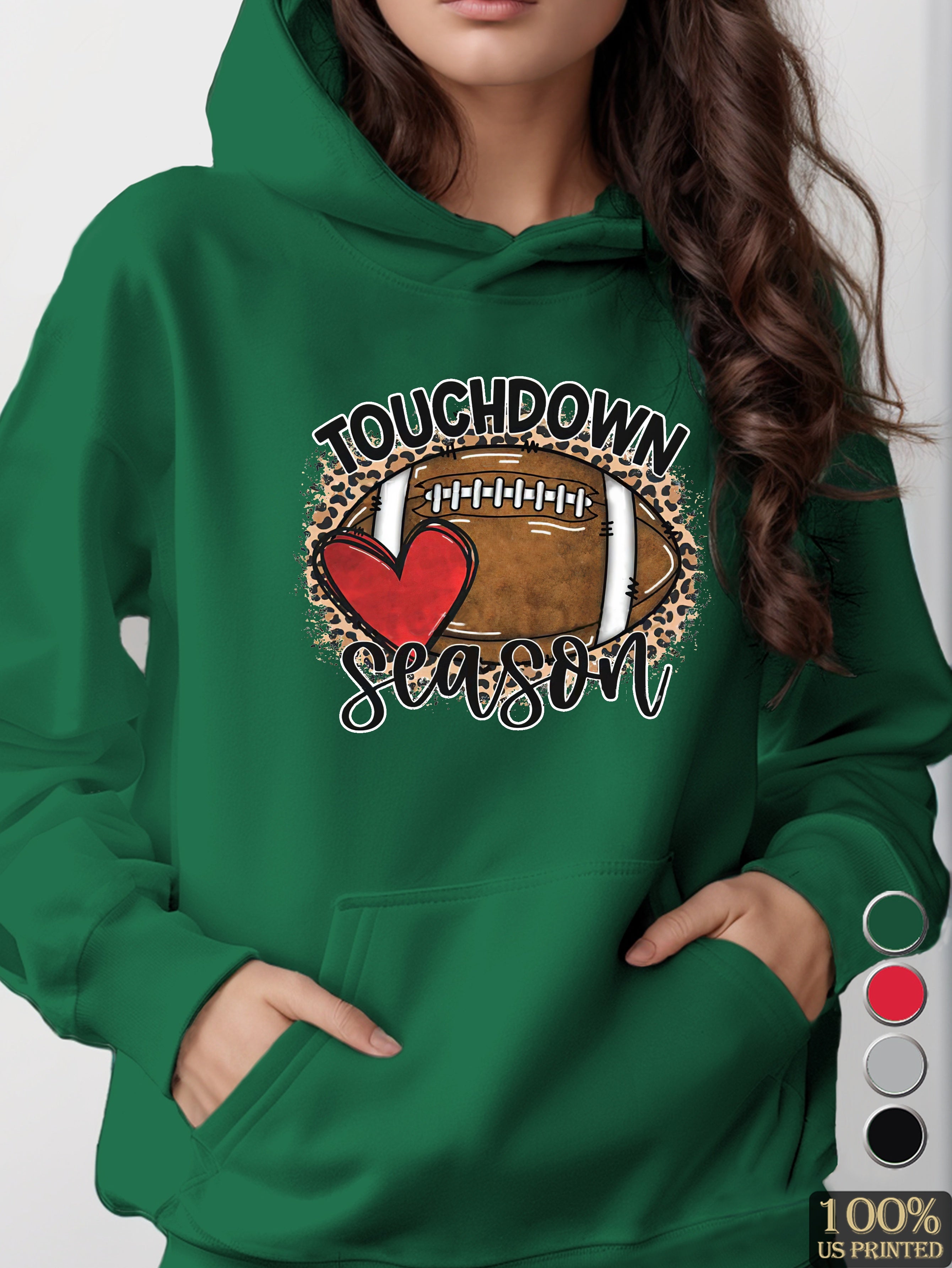 touchdown season women's hooded sweatshirt