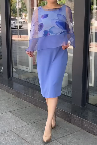 Elegant Floral H-line Dress