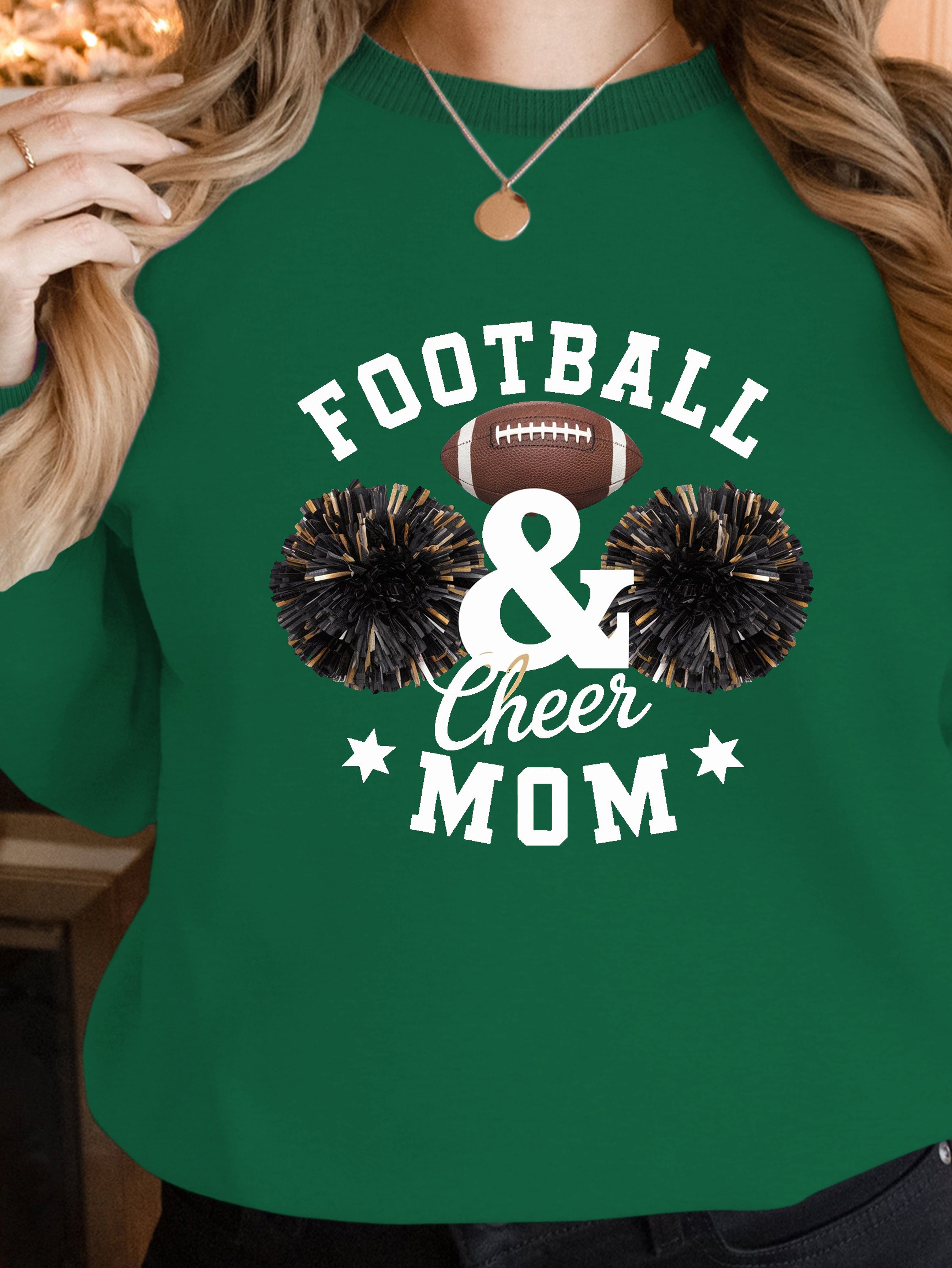 FOOTBALL cheer MOM women's sweatshirts