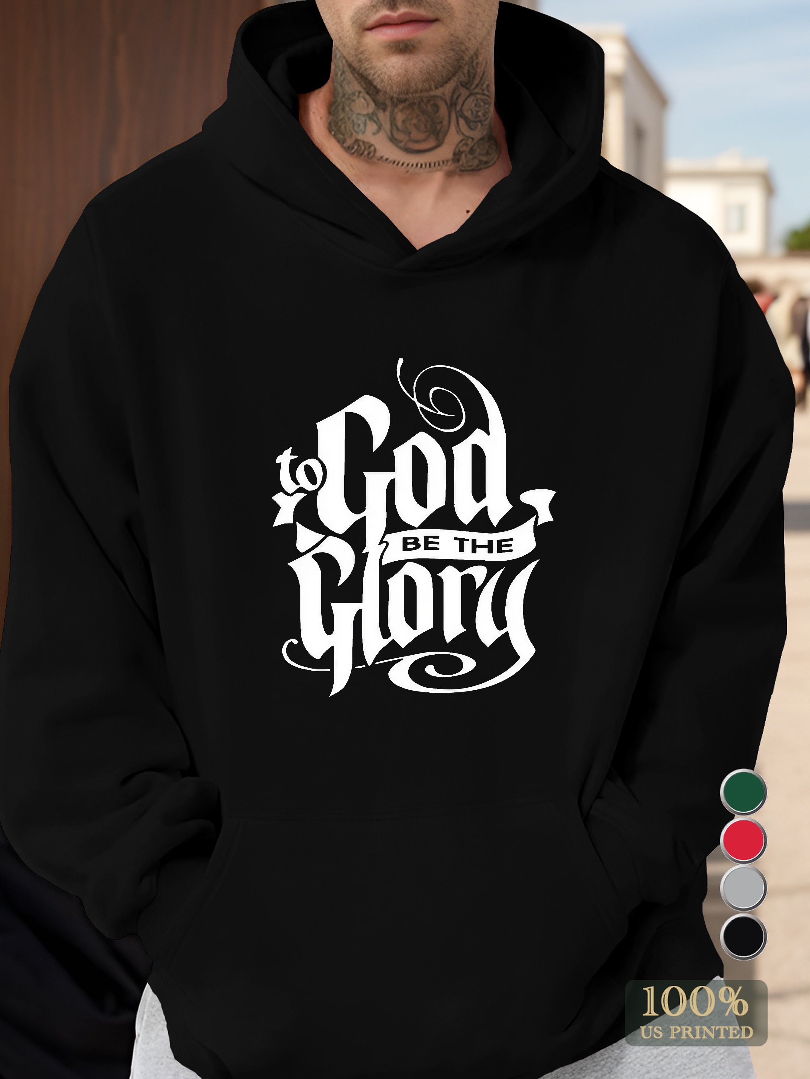 GOD GLORY Men's hooded sweatshirt