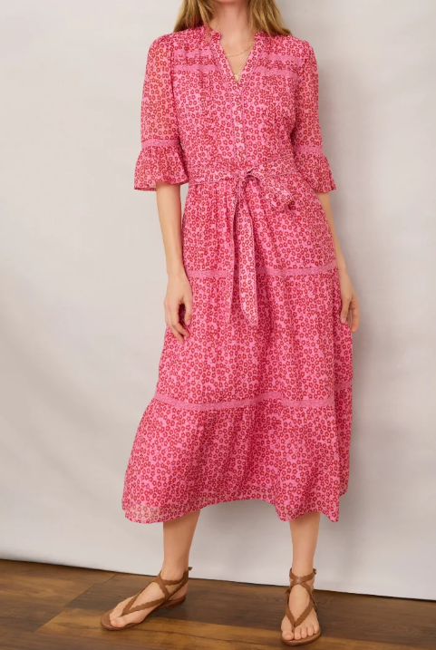 Pink Daisy Floral Dress