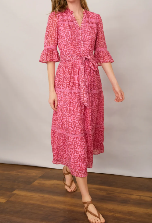 Pink Daisy Floral Dress