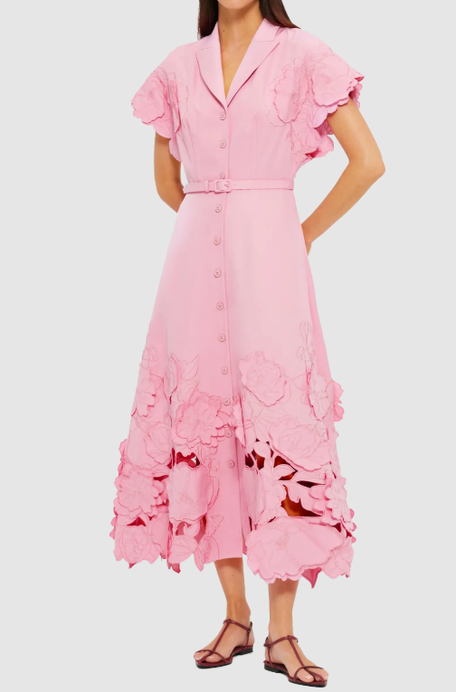 Stunning 3D Flower Shirt Dress