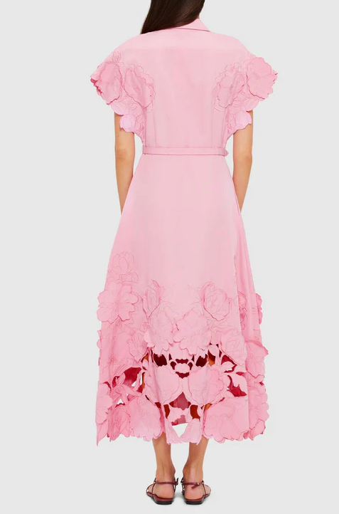 Stunning 3D Flower Shirt Dress