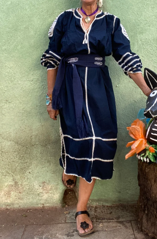 Embroidery Bohomia Midi Dress