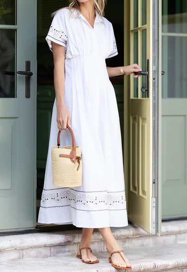 Elegant Short Sleeve Chic Shirt Dress