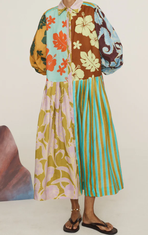 Stitching Design Shirt Dress