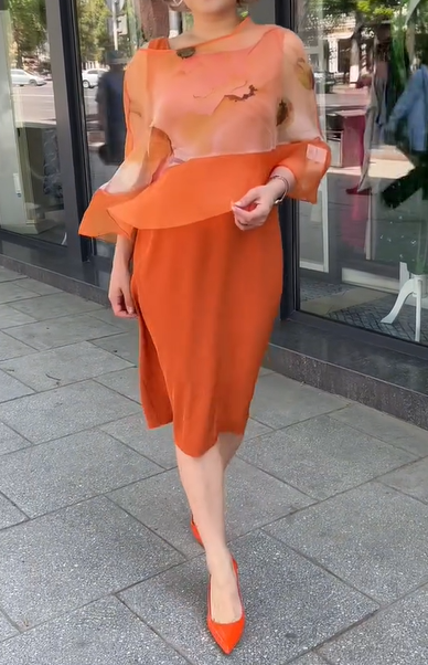 Elegant Floral H-line Dress