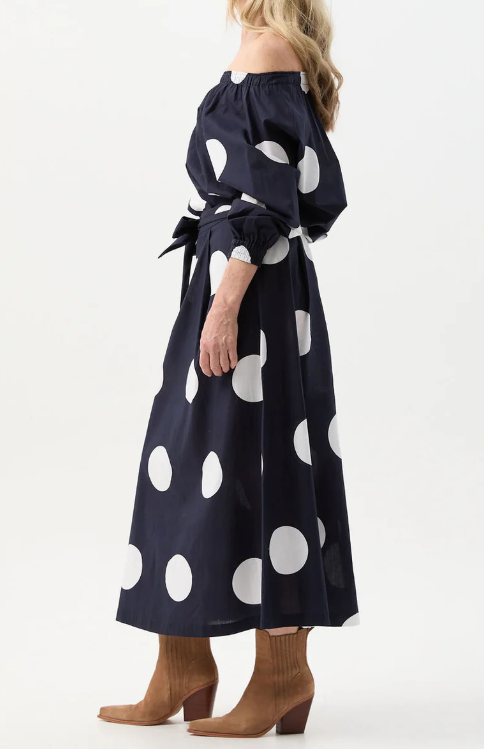 Elegant Spot Print 2pc Skirt Set