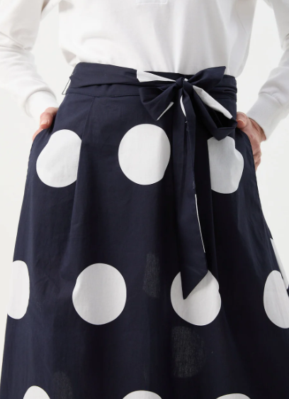 Elegant Spot Print 2pc Skirt Set