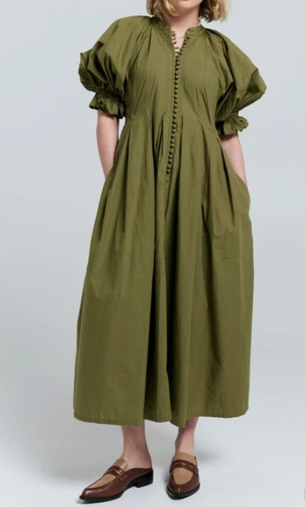 Puff Sleeve Loose Comfy Dress