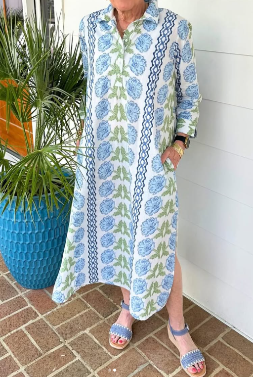 Relaxed Floral Spring Midi Dress