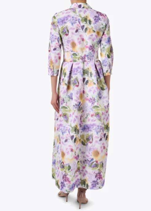 Lavender Floral Demure Dress