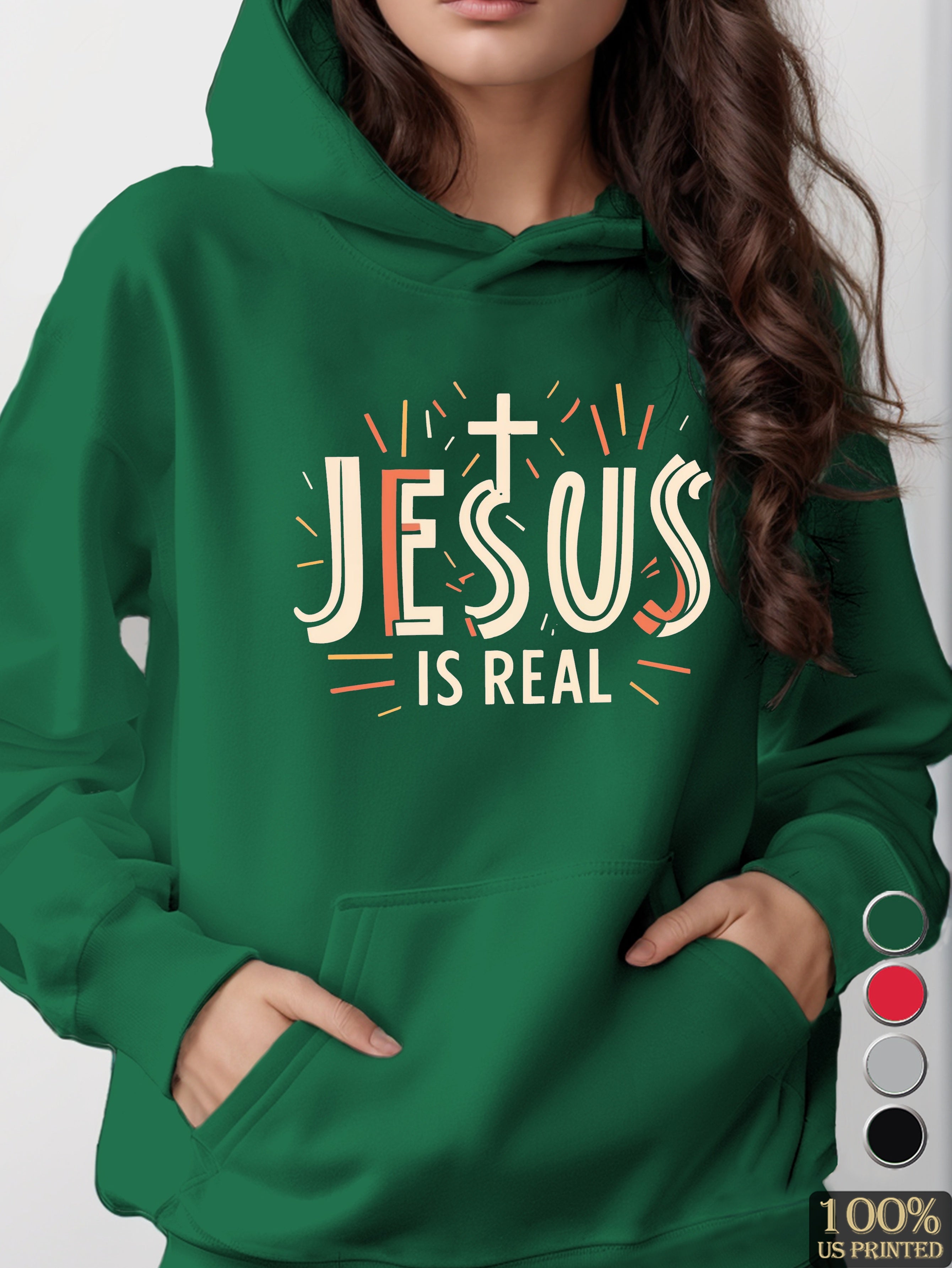 JESUS IS REAL women's hooded sweatshirt