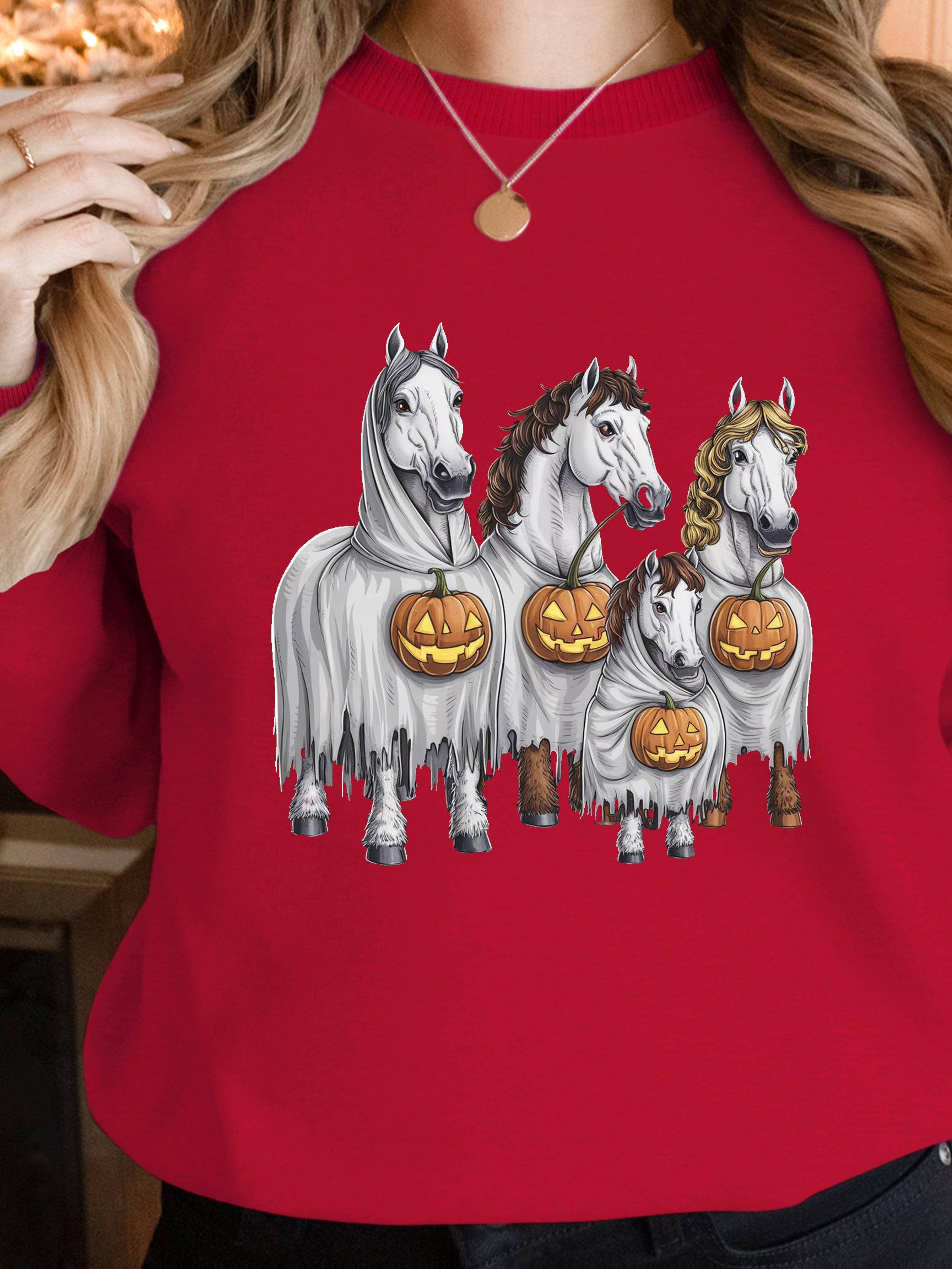 ghostly horses women's sweatshirts