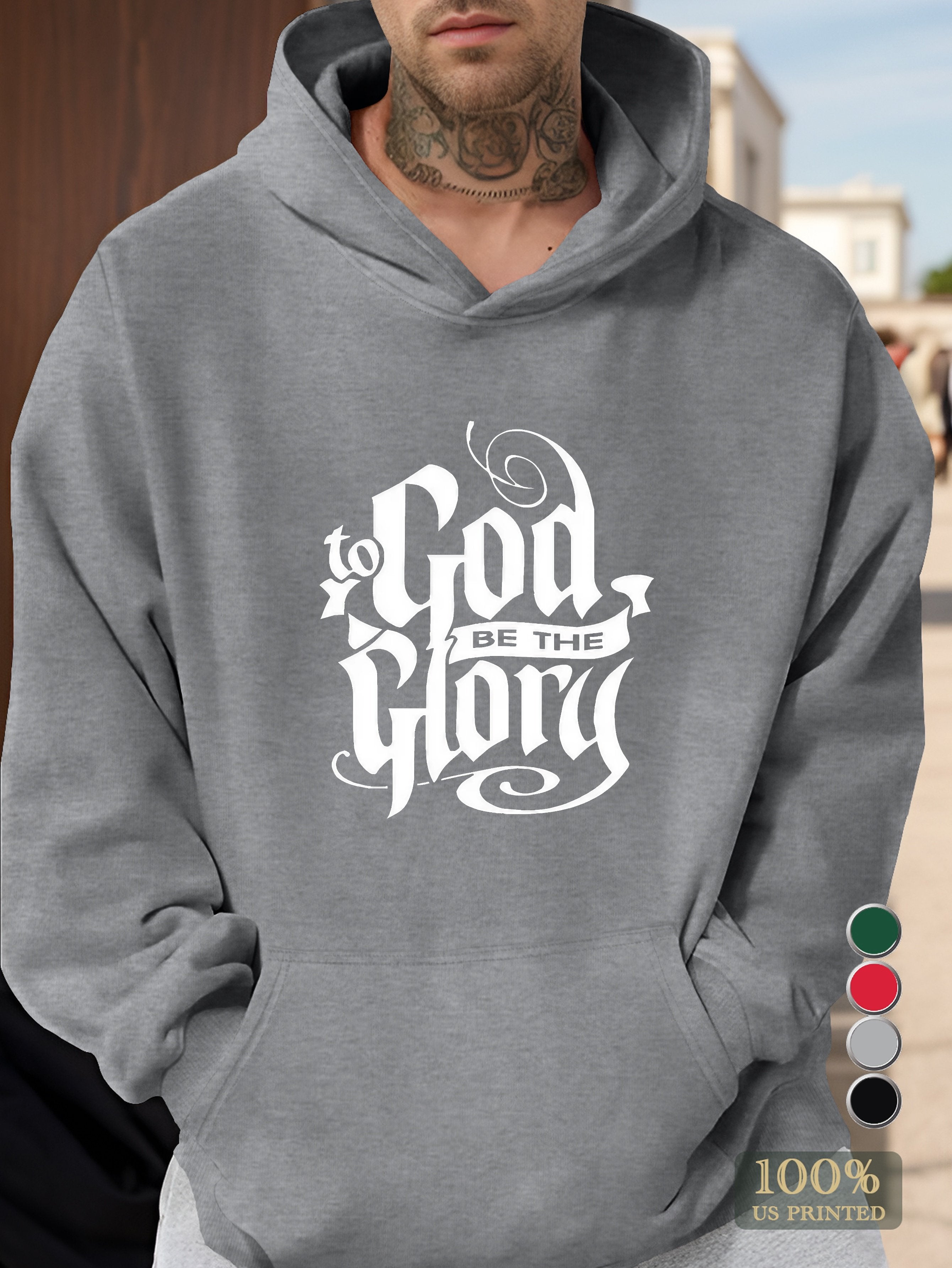 GOD GLORY Men's hooded sweatshirt