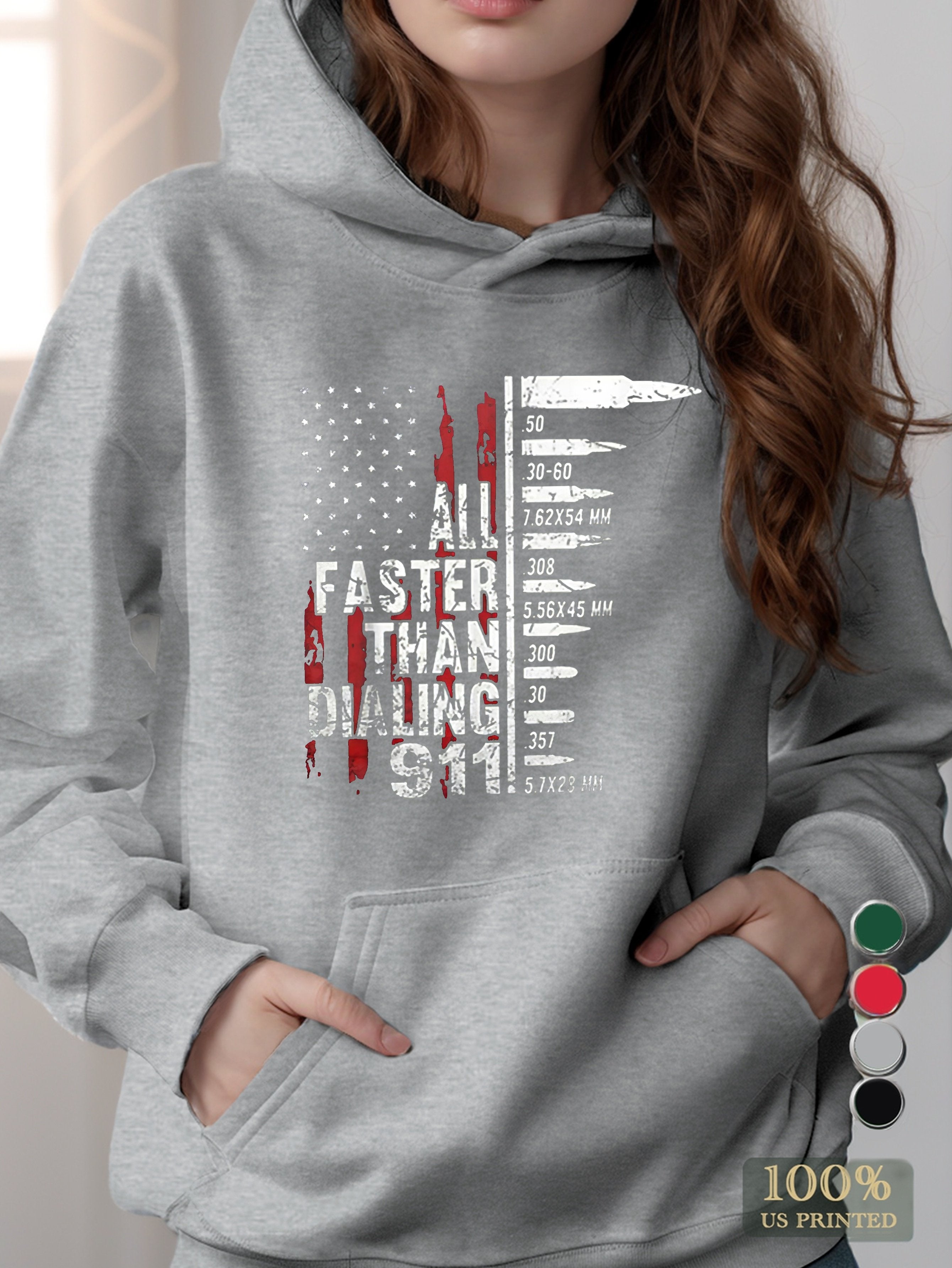 Flag women's hooded sweatshirt