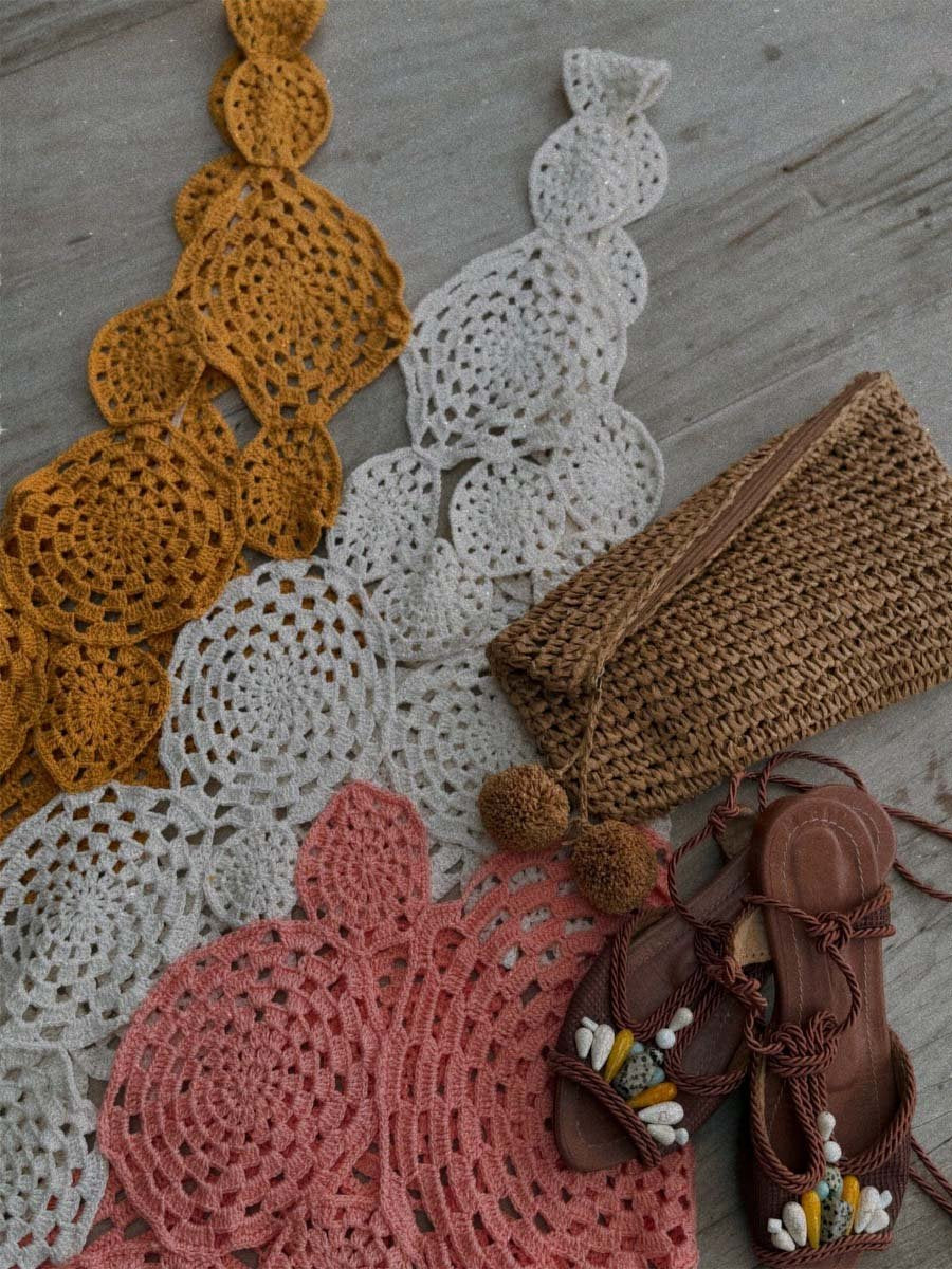 Sleeveless Knitted Woven Hollow Dress