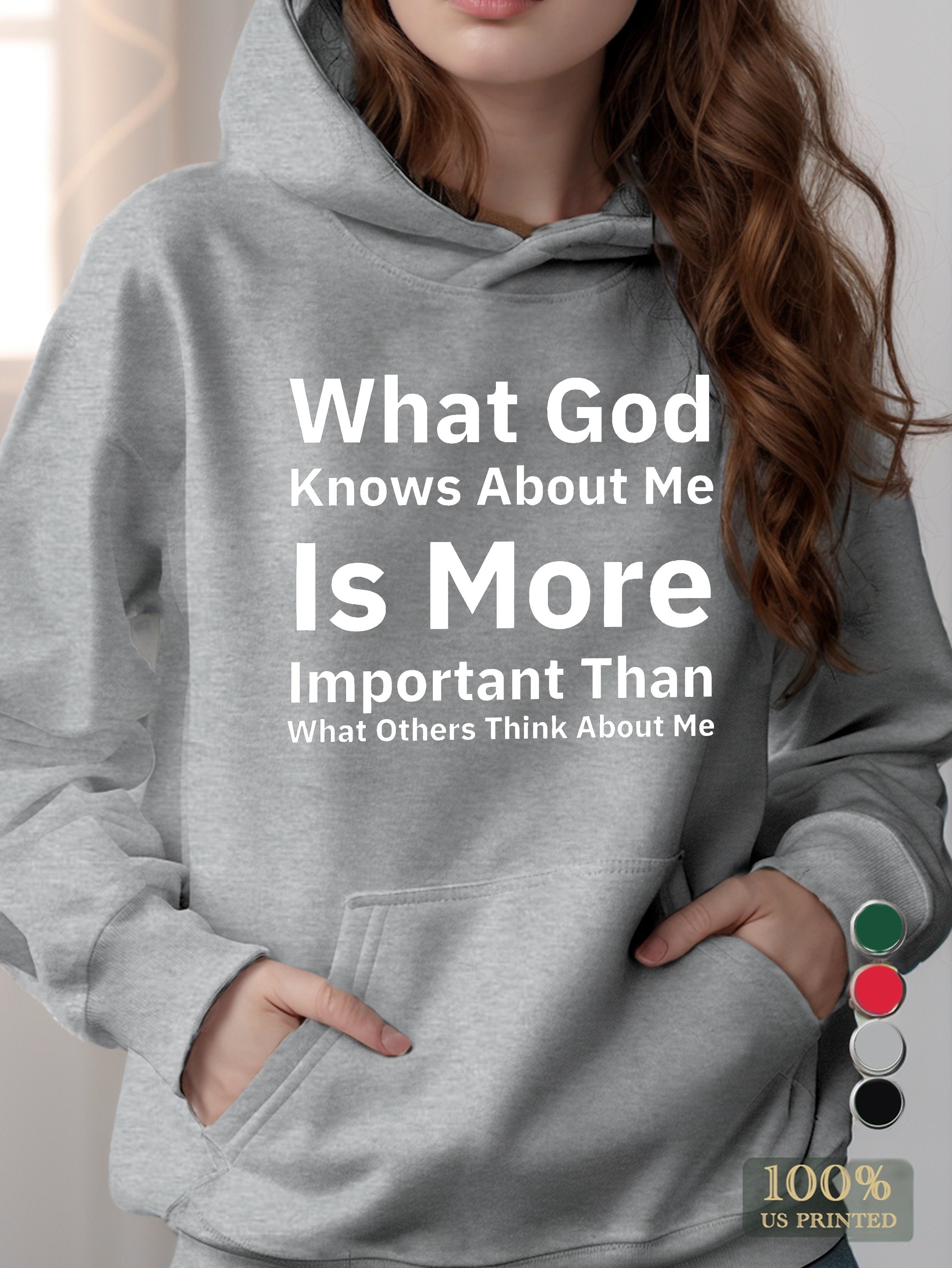God Knows About Me women's hooded sweatshirt